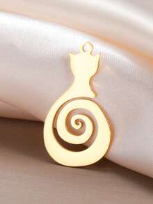 AMAXER 1个不锈钢简约可爱猫咪吊坠，是制作珠宝、手链、项链、送给朋友、情侣、同学的完美礼物。 - 動物系列 - 查看 7