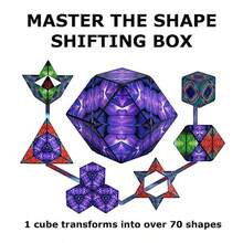 Shashibo Shape Shifting Box - Award-Winning Fidget Toy With 36 Rare Earth Magnets Designed For Stress Relief And Cognitive Engagement - Transforms Into Over 70 Unique Shapes Ideal Sensory Play Tool For Teens And Adults In Educational Settings Therapeutic Environments And Daily Mindfulness Practice - Cánh - Xem 4