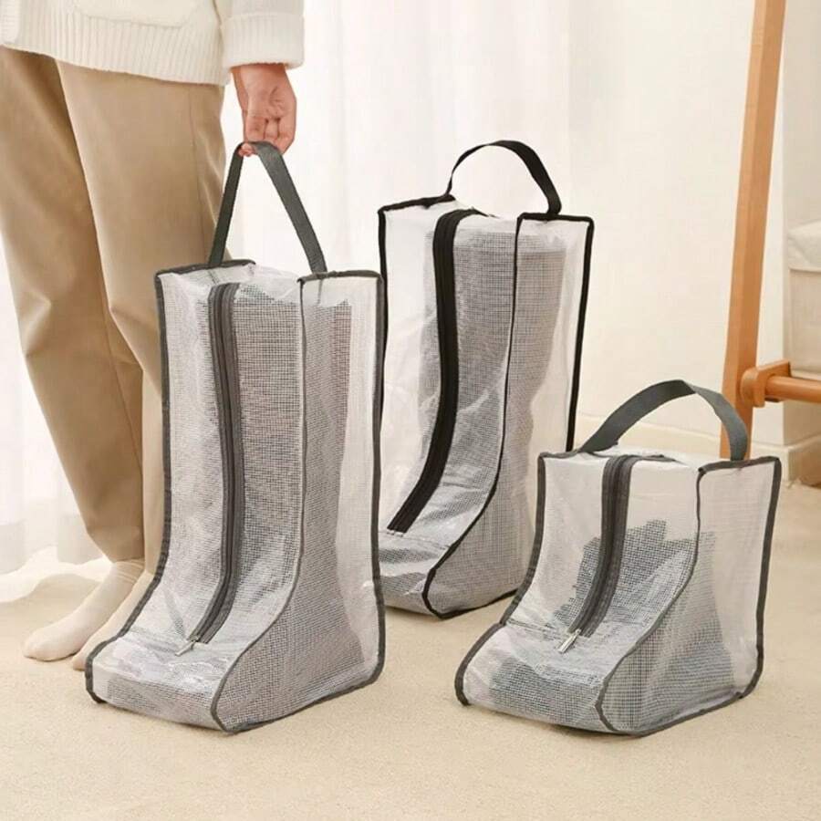 1pc Shoe Dust-Proof Bag, Multi-Functional Portable Transparent Moisture-Proof Shoe Bag, Long Boot And Short Boot Protection Bag, Shoe Storage Bag