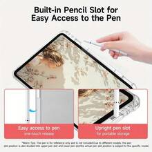 Tri-Fold Protective Case For IPad, Compatible With 7th/8th/9th Gen & IPad Air4/Air5/Air6 Pro11 (2020/2021), Ultra-Thin Soft Back Cover With Stand & Sleep/Wake Function, Case For IPad Air, Versatile Tablet Use, Cute Bear Design, Dropproof Protection, IPad - 無色 - 查看 5
