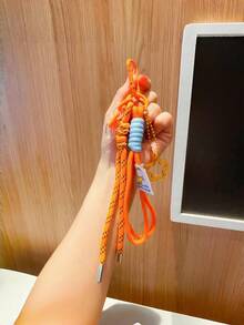 Series Woven Rope Pendant Plush Doll Nylon Lanyard, Ins Style Keychain, Carabiner, Bag Charm, Gift - Multicolor - View 13