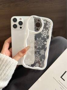 冬季奶油色纹理波浪边亮面喷漆防摔手机壳，搭配手工串珠手链配件，兼容 17 Pro/17 Air/17/17 Pro Max/16/11/16 Pro/16 Plus/16 Pro Max/16 e/15 Pro Max/13/14/12/XS/XR/7G/8P、Galaxy 11/12 Pro/12/12 X/13 Pro/14 Pro/15 Pro、Redmi 10/9/Note9/12c/Note11 Pro/Note8 Pro - 彩色 - 查看 3