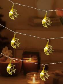 1pc 1.5/3 Meters 10/20 LED Pearl Starry Moon Decorative String Light, Battery Powered Fairy Lights Suitable For Bedroom, Living Room, Party, Wedding, Home, Yard, Path, Holiday Party Supplies, Party Decor, All Season Decor, Fireplace, All Season Decor [Batteries Not Included] - Warm Color - View 3