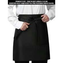 8 Pack Half Bistro Aprons Black Unisex Half Server Apron With 2 Pockets Extra Long Waist Front Ties Waterproof Accessories For Men Women Server Waiter Waitress Chef In Professional Kitchen And Restaurant Settings Ideal For Food Service Staff Seeking Durable Stylish And Functional Aprons With Enhanced Storage And Comfort - 如圖 - 查看 2