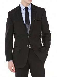 Bộ vest 2 món cho bé trai, bộ tuxedo trang trọng cho trẻ nhỏ, trang phục phù rể, áo khoác và quần vest cưới, bộ vest trang trọng cho thiếu niên, màu đen, cỡ 6-16 tuổi. - màu đen - Xem 6