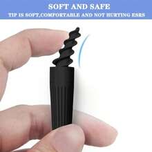 TYUI Ear Wax Removal Tool Q-Grips Ear Wax Removal Reusable And Washable Replacement Soft Silicone Tips For Cleaner Earwax Ear Wax Removal Kit Contains 3 Types Of Ear Cleaner Tools Deep Black - như hình ảnh - Xem 5