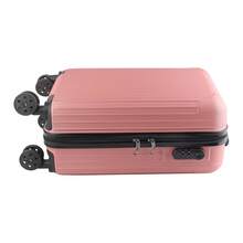 Luggage Cases Free Turning Elastic Handle Quiet Sliding Coded Lock Scratch Proof Suitcases Rose Gold 20in - Dorado - Ver 2