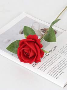 1/3支仿真玫瑰，19.69英寸（约50厘米）仿真天鹅绒玫瑰，长茎，优雅花卉，适用于婚礼装饰、新娘捧花、家居、酒店、花园装饰、花瓶装饰、情人节礼物、节日餐桌装饰 - 彩色 - 查看 17