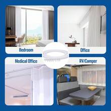 UrbanRed Flexible Bendable Ceiling Curtain Track 16.4FT 5m Mount For Curtain Rail Room Divider Curtains Rod RV Ceiling Track For Curtains White - White - View 6