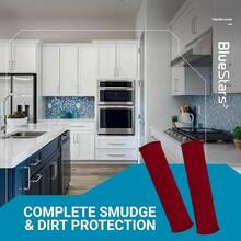 - Juego de 4 fundas para manijas de puerta de refrigerador, mantiene tus electrodomsticos limpios de manchas, goteos, manchas de alimentos, aceite, protector de decoracin para nevera, - Microondas + Rojo - - Ver 8