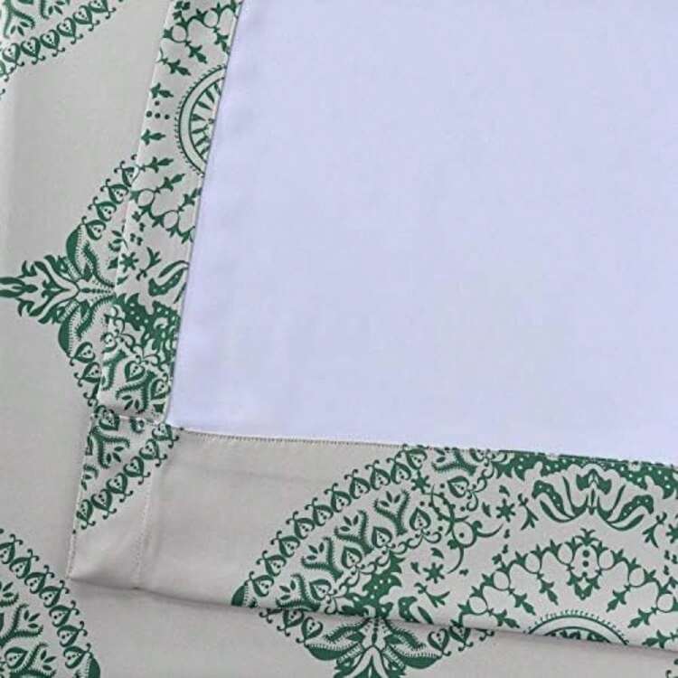 HPD Half Price Drapes - Cortinas de oscurecimiento de habitación con Estampado geométrico para Sala de Estar y recámara, 50 Pulgadas de Ancho x 96 Pulgadas de Largo, (1 Panel),(Trébol de Henna 127An x 274.3Al cm (1 Paneles)) - Multicolor - Añade 6
