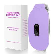 1pc Portable Heating Pads For Cramps Cordless Cramp Massager For Period With 6 Heat Levels And 6 Massage Modes Rechargeable Heating Pad - Purple - View 9