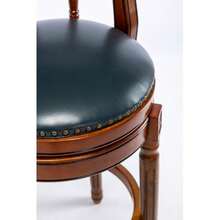 Cow Top Leather Wooden Bar Stools, 360 Degree Swivel Bar Chair With Backs,Bar Height Couner Height Barstools For Home Kitchen Dining Room And Bar Room - Black - View 7