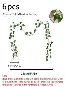 1/6/12/24 件人造悬挂藤蔓，适用于家居、花园、墙面装饰、绿叶丛林主题派对婚礼装饰、情人节、礼物家居装饰返校房间装饰学校用品、假植物