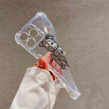 Estuche para teléfono estilo oso Compatible con estuches para teléfonos   17  16 Pro Max  15 Pro Max  13 y  12 Hecho de material de TPU, brinda protección contra golpes y caídas Es un gran regalo para familiares, amigos, novios, novias y Halloween - transparente - Ver 6