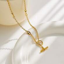 1件时尚欧美简约别致猪鼻子双层项链，适合派对、音乐节佩戴，也是送给朋友的礼物。 - 豬鼻子項鍊 - 查看 5