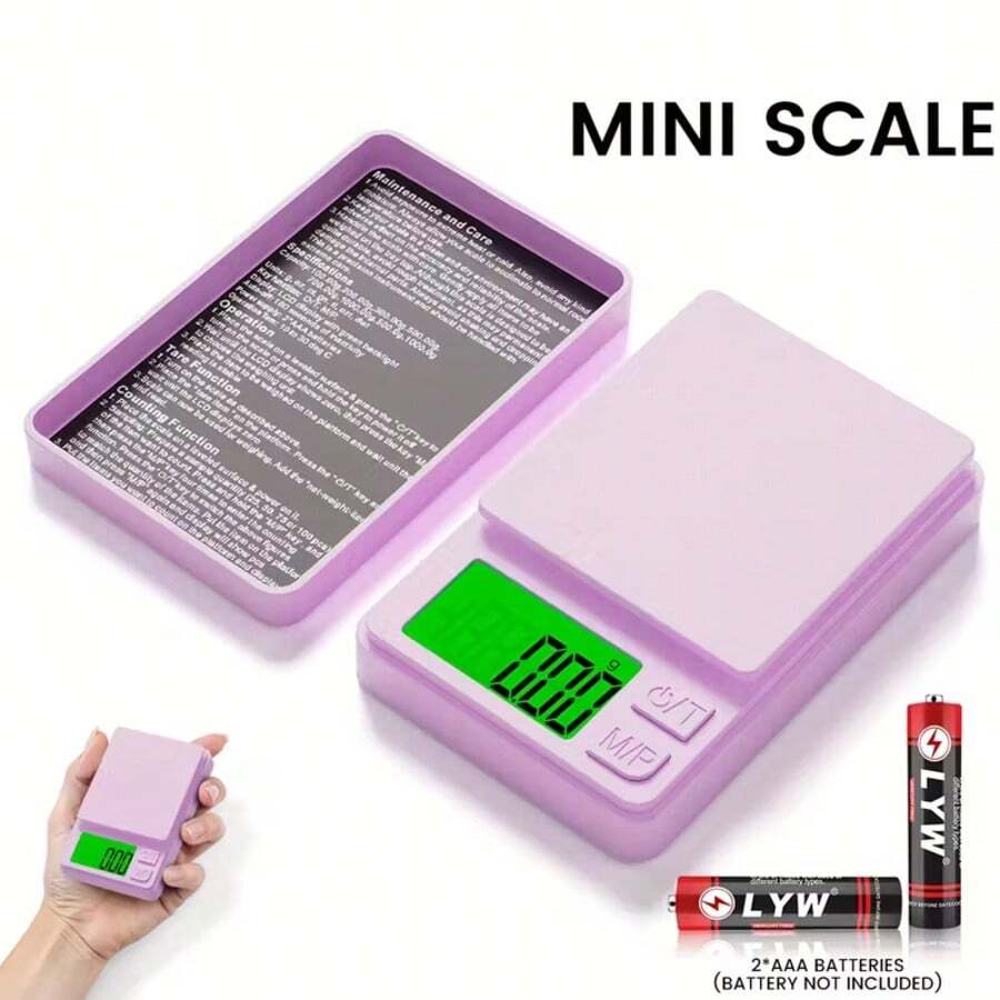 0.01g High Precision Mini Digital Scale, ABS Material, High Accuracy Pocket Electronic Scale, Jewelry Weight, Portable Kitchen Scale, 2*AAA Battery (Not Included)