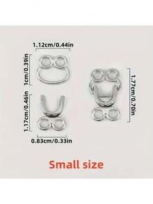 10pcs Metal Alloy Invisible Buttons For Jackets, Coats, Jeans, Skirts, Sewing Accessories - Silver - View 4