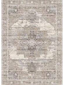 9x12 Area Rugs Living Room - Large Boho Stain-Resistant Rugs With Non-Slip Backing, Vintage Design Bedroom, Beige/Brown, Home Decor Floor - Beige - View 10