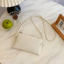 Solid Color Nylon Minimalist Shoulder Bag, Crossbody Coin Purse For Teens - A - View 10