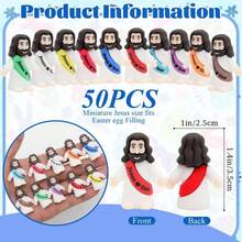 10/30/50/100/200 Mini Jesus Multicolor Set, Christian Holiday Decoration, Jesus Challenge Party Props, Creative Social Game Gifts, Church Party Fun Supplies - Trộn màu - Xem 10