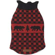 PetRageous Woods Creek - Jersey con Forro (Talla pequeña), diseño de Oso y Negro(Pequeño Rojo) - Multicolor - Ver 4