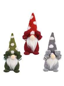 1pc Decorative Dwarf Ornament With Snow Cap Best Gifts Birthday Home Decor Christmas Decorations Room Decor Christmas Winter - 彩色 - 查看 2