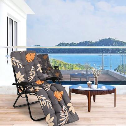Thick Garden Lounge Chair Cushion Garden Chair Cushion Sunbed Cushion Double Non-Slip Suitable For Outdoor Garden Patio Beach Chair (No Chair),  170x53x8cm