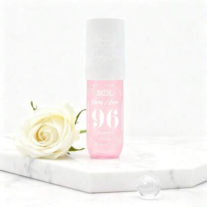 Perfumes de Mujer Story of Love 96 Women's Fragrance Mist 90ML Perfume feromonas | Frasco rosa adorable + Dulce aroma floral-frutal | Ideal para citas románticas y para sentirte fresco a diario | Regalo perfecto para cumpleaños, San Valentín y Navidad Quick Ship