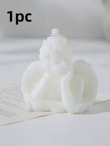 This 1-Piece Adorable Angel-Shaped Scented Candle Holder Is A Perfect Valentine's Day Gift. An Artistic Soybean Candle, It's Suitable For Decorating Desks, Offices, Bedrooms, And Bedside Tables. A Perfect Gift For Friends, Family, Classmates, And Colleagues. A Handmade Scented Candle, It's Also A Great Birthday Or Graduation Gift, And A DIY Home Decor Craft. - Multicolor - View 13