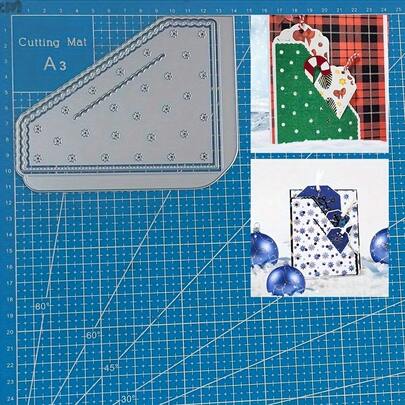 1pc Dreamy Star Lace Pattern Metal Cutting Die, Suitable For DIY Scrapbooking, Card Making And Album Crafts - Silver