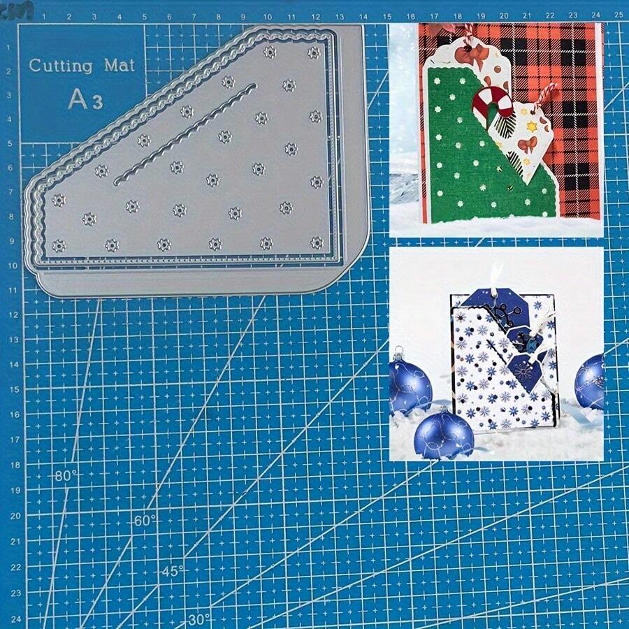 1pc Dreamy Star Lace Pattern Metal Cutting Die, Suitable For DIY Scrapbooking, Card Making And Album Crafts - Silver