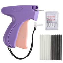 Quick Clothing Label Fastener Gun Set - Mini Pin Style Label Gun, Suitable For Sewing, Quilting, Garment Repair And Holiday Gift Wrapping - Includes 1 Label Gun, 6 Steel Pins, 500 White Plastic Pins And 500 Black Plastic Pins - For DIY, Shops And Home Use