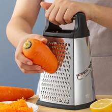 4-In-1 Stainless Steel Vegetable Grater, Suitable For Grating, Slicing, Shredding Ginger, Garlic, Cucumber, Carrot, Cheese, Potato And Other Fruits & Vegetables, Multifunctional Kitchen Tool - Multicolor - View 3