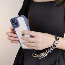 手机挂绳印花背挂颈链斜挎豹纹可调节肩宽吊坠防丢失吊带带夹礼物送给母亲、家人、朋友、生日、节日手机挂饰、手机链 - 黃色 - 查看 8
