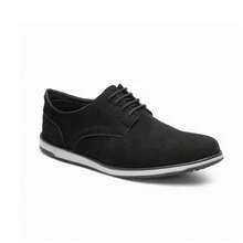 Kit Of 2 Pairs Of Men's Suede Oxford Derby Dress Shoes. - 黑色絨面革 - 查看 6