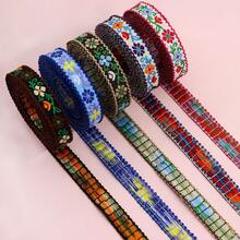 Chinese Style Crochet Embroidered Jacquard Ribbon, DIY Bow Handmade Hair Clip Apparel Satin Ribbon