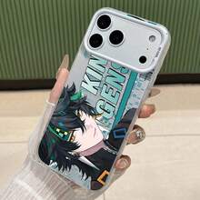Funda para teléfono con diseño de personajes de . Compatible con teléfonos ,  17,  16 Pro Max,  15 Pro Max,  13 y  12. Fabricada en TPU para una protección eficaz contra golpes y caídas. Un regalo ideal para familiares, amigos, seres queridos, parejas y para Navidad. - Plateado - Ver 1
