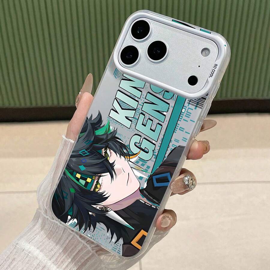 Funda para teléfono con diseño de personajes de . Compatible con teléfonos , 17, 16 Pro Max, 15 Pro Max, 13 y 12. Fabricada en TPU para una protección eficaz contra golpes y caídas. Un regalo ideal para familiares, amigos, seres queridos, parejas y para Navidad. - Plateado - Ver 1