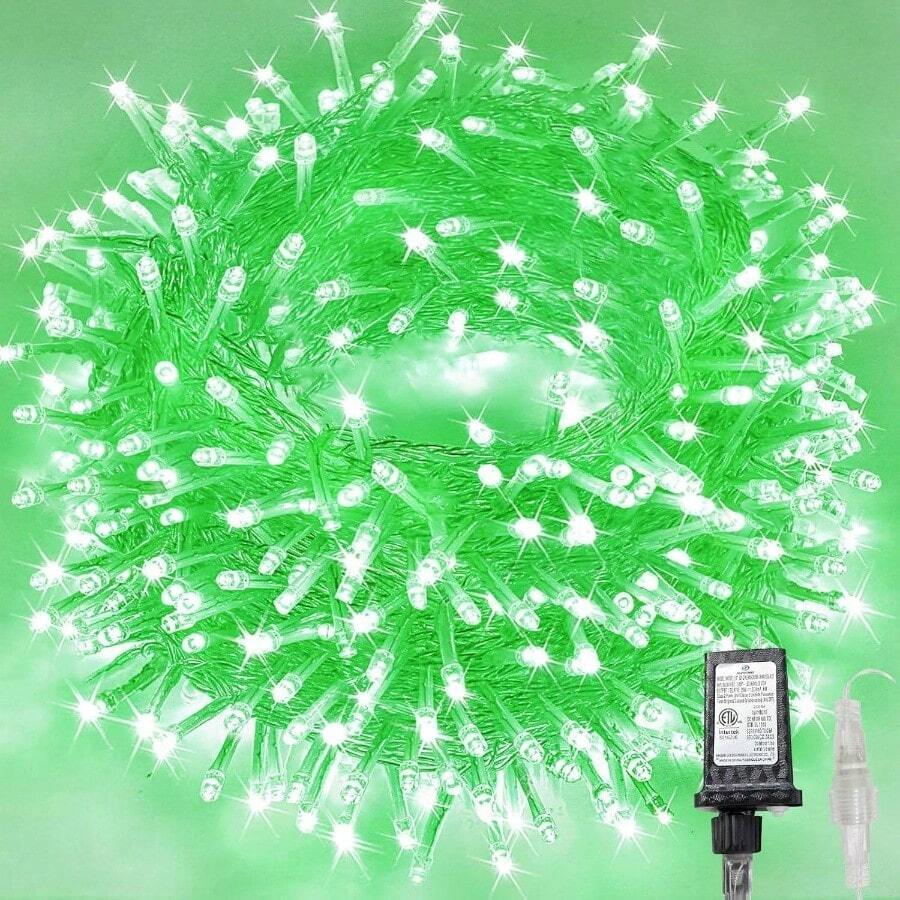 240LED 88Ft Connectable String Lights Indoor Outdoor Wire Warm White Lights Twinkle Fairy In With Timer Bedroom Classroom Wedding Tree Patio Decor - Hijau + 240LED - View 1