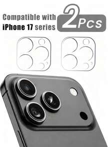 2pcs Camera Lens Protector For IPhone 17 Pro Max 6.9 Inch, Compatible With 17/17 Pro/17 Pro Max/17 Air/16/15/14/13/12/11, High-Definition Transparent Tempered Glass Camera Accessories, 9H Hardness Anti-Scratch Screen Protector, Durable, Suitable For Phone Cases [No Impact On Night Photography], Applicable For Daily, Office, Home Use, Waterproof, Shockproof, Anti-Fall, Anti-Scratch.