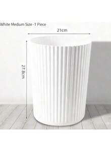 简约圆形家用垃圾桶，塑料废纸篓，现代加厚无盖压环大容量塑料垃圾桶，适用于客厅、卧室、厨房等场所，也适用于浴室、厨房、卧室、家庭办公室、大学宿舍等场所。