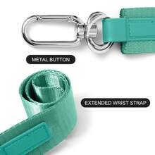 Wristlet Keychain For Women & Men – Stylish And Durable Key Chain Holder, Wallet Holder & ID Badge Lanyard Strap For Keys, Car Keys, Mobile Phones, Or Small Items, Premium Leather & Metal Buckle, Multi-Color, Convenient Hands-Free Design, Perfect Christmas Gift For Friends, Family, Teachers & Teens - 淺綠色 - 查看 4