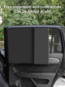 2PCS Magnetic Car Window Shades - Universal Sun Blockers For UV Protection & Privacy, Blackout Curtains For Camping/Napping, Fits Most Vehicles