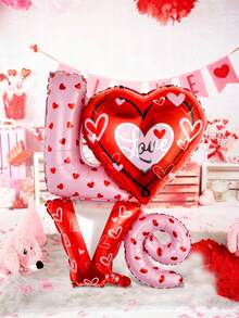 1/2个立式“LOVE”铝箔气球，适用于婚礼、浪漫主题、派对装饰、周年纪念、求婚、拍照道具、浪漫惊喜装饰、情人节 - 彩色 - 查看 4