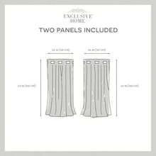 Exclusive Home Curtains - Cortinas con Ventana de Loha, Loha GT, Negro (Black Pearl), 132.1 x 213.36 cm, 1, 2(Lino clásico 137.2An x 160Al cm (1 Paneles)) - Multicolor - Ver 5