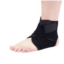 Compression Bandage Foot Wrap Ankle Support Strap Brace Sports Adjustable Size Breathable Material Optimal Blood Flow - Black - Black - View 5
