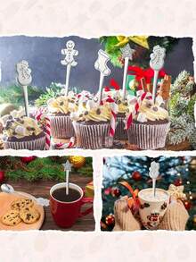 1/4/8pcsStainless Steel Ramadan-Themed Creative Spoons, Featuring Cartoon And Fun Designs. These Include Coffee Spoons, Dessert Spoons, Mixing Spoons, Snowman Ice Cream Spoons. Suitable For Family And Friends Gatherings, Ramadan Festivals, Valentine's Day And Other Various Party And Event Occasions. - Multicolor - View 11