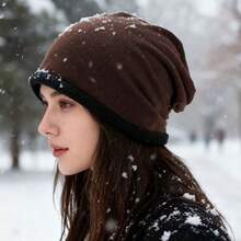 Maximize The Autumn And Winter Vibe! This Knitted Headband Hood Is Soft And Skin-Friendly, Keeping You Warm Without Feeling Stuffy. It Easily Adapts To Any Style. Wearing It With Your Hair Can Not Only Protect Your Forehead From The Cold, But Also Make Your Look More Fashionable. It Is The Perfect Accessory For Dressing Up And Staying Warm In Autumn And Winter. - Multicolor - View 10