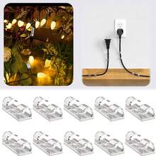 1 Pack Of 20/5 Packs Of 100, Light String Hook Organizer, Invisible Organizer,Universal Light String Hook And Wire Manager,Can Wrap Various Light Strings Such As Christmas Snowflake Lights, Green Leaf Vine Lights,On The Organizer.The Light Rope Hook And Wire Manager Can Organize Various Wires And Light Ropes To Make Them Orderly And Beautiful.